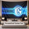 Custom Name Text Tapestry Schalke 04 FC Personalized Polyester Wall Tapestry For Bedroom And Room