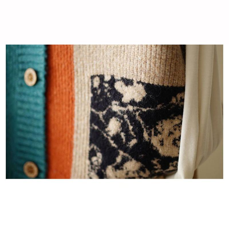 Retro Knitted Vest Cardigan Autumn Winter Loose Small Sweater Tank Women Outwear Sweater