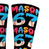 Mason 67 Baseball Socks Funny Cream Drips Six Seven Socks Stretchy Colorful Socks Birthday Xmas Gift for Women Friends