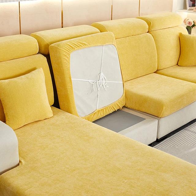 New Thick Luxury Sofa Seat Cushion Cover Anti-Dust Elastic L Shape Sofa Couch Cover Separate Washable Furniture Protector Kids