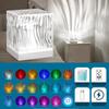Dynamic Aurora Northern Lights Water Ripple Projector Night Light 17 Colors Flame Crystal Lamp for Living Room Study Bedroom