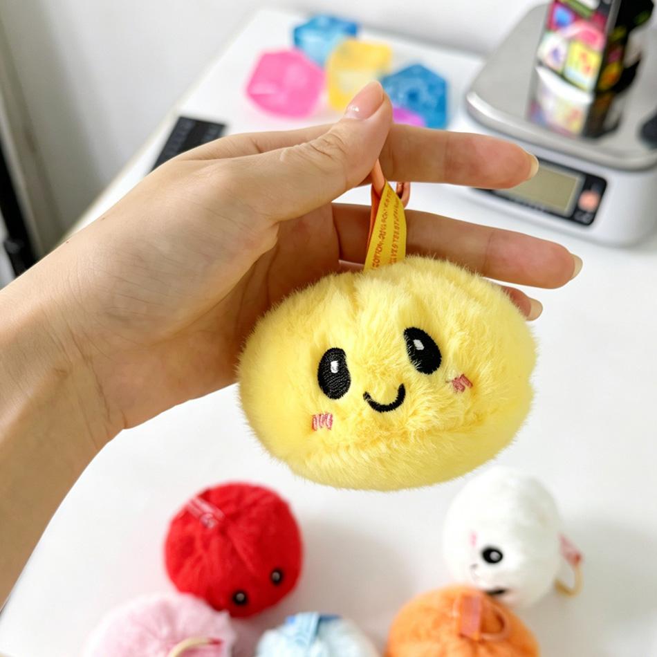 Trendy Hot Style Bag Hanging Cute Simulation Dumpling Plush Keychain Backpack Pendant Cartoon Toy Gift