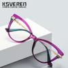 TR90 Fashion Cat Eye Myopia Glasses Outdoor Photochromic Women Anti Blue Light Glasses Prescription Optical Glasses KSVEREN