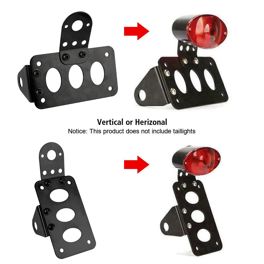 Hintere Kennzeichenhalterung, seitlich montierte Rücklichter, Motorrad-Blinkerhalterung für Harley 883, universelles Metall, schwarz