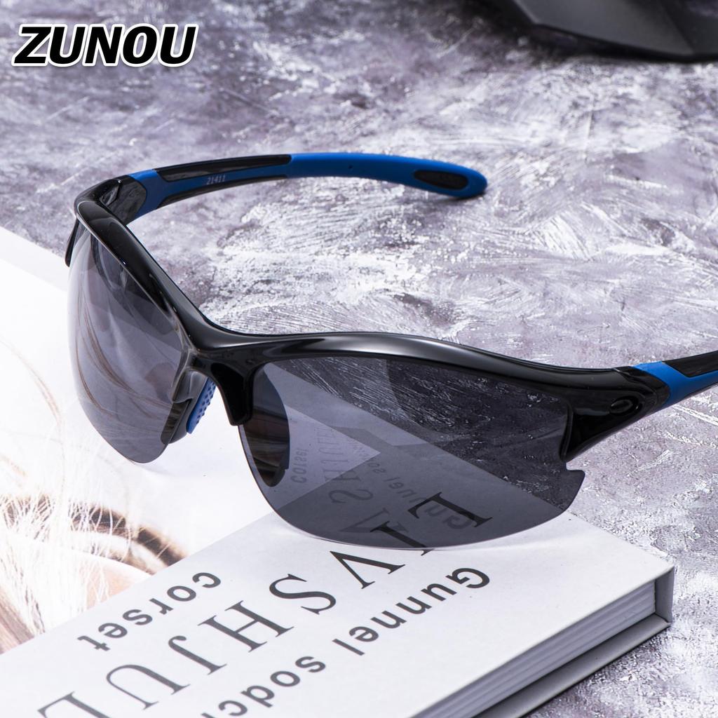 ZUNOU Polarisierte Sportsonnenbrille mit UV-Schutz für und Tennis Unisex UV400 Sonnenbrille für Herren TR90 Herren Angeln, Radfahren, Bergsteigen,