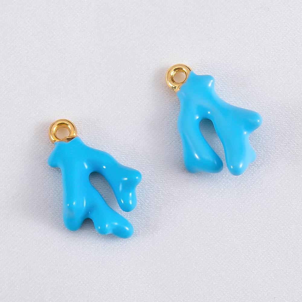 10pcs Trend White Enamel Ocean Coral Conch Fish Bones Fishtail Heart Charms Alloy Pendants DIY Necklace Keychain Jewelry Making