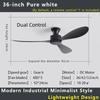 36-52" No-Light Design Multi-Space Use Electric Fan Low-Profile Flush Mount Ceiling Fan Remote Control Industrial Vintage Fan