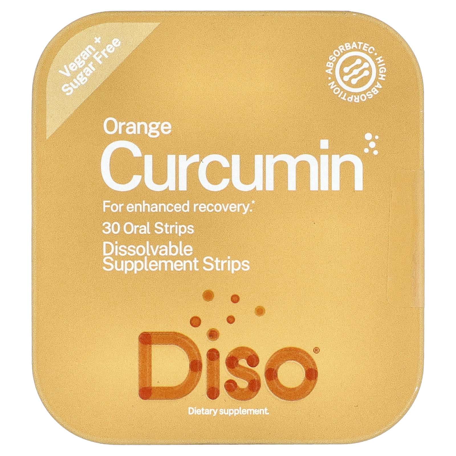 

Diso, Curcumin, Orange, Oral Strips, 30 Count
