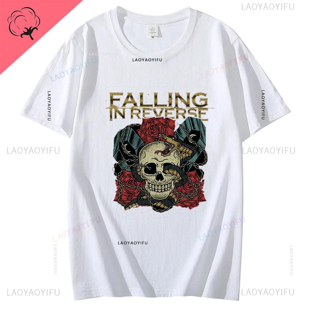 Rock Band Falling In Reverse Official Merchandise The Death Shirt Accessories Men Women Cotton Novelty T-shirt Short Sleeve Tee