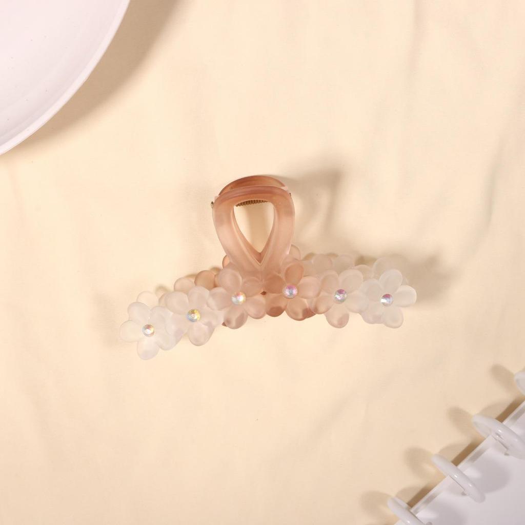 Gradient Rhinestone Shark Hair Clip for Women's Updo