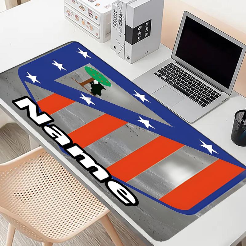 Custom Name Personalized football team Pattern Mousepad, Laptop PC Desk Mat, Decorative Desk Mat for Home Keyboard Pad Gift