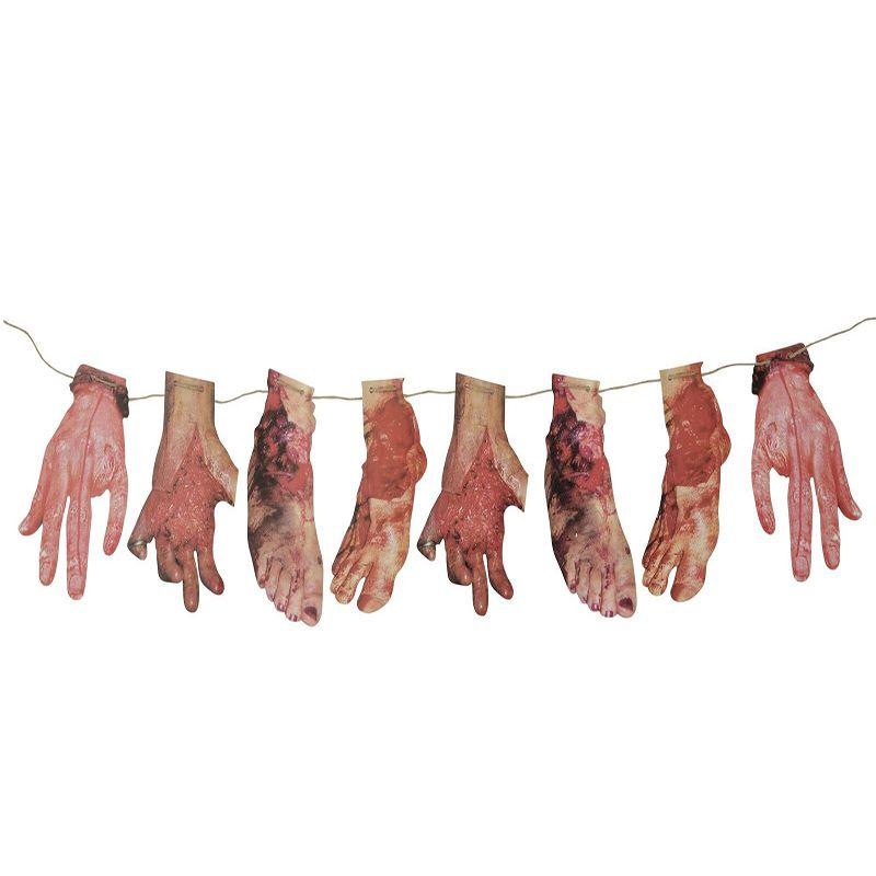 Horrifying Halloween Fake Body Parts Garland For Spooky Party Decorations