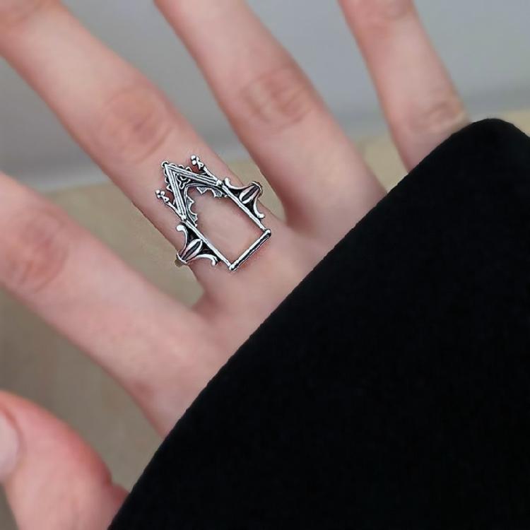Living Mouth Rings Men's European and Beautiful Gothic Castle Shape Novel Rings