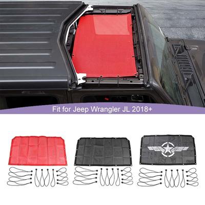 Car Front Door Sunshade Mesh Sunscreen Cover For Jeep Wrangler JL  JT Gladiator 2018 Up Exterior Accessories, UV Protection