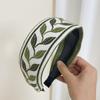Bohemian Style Embroidery Headband Ethnic Wide-brimmed Hair Hoop Leaf Flower Pattern Hair Accessories Headwear