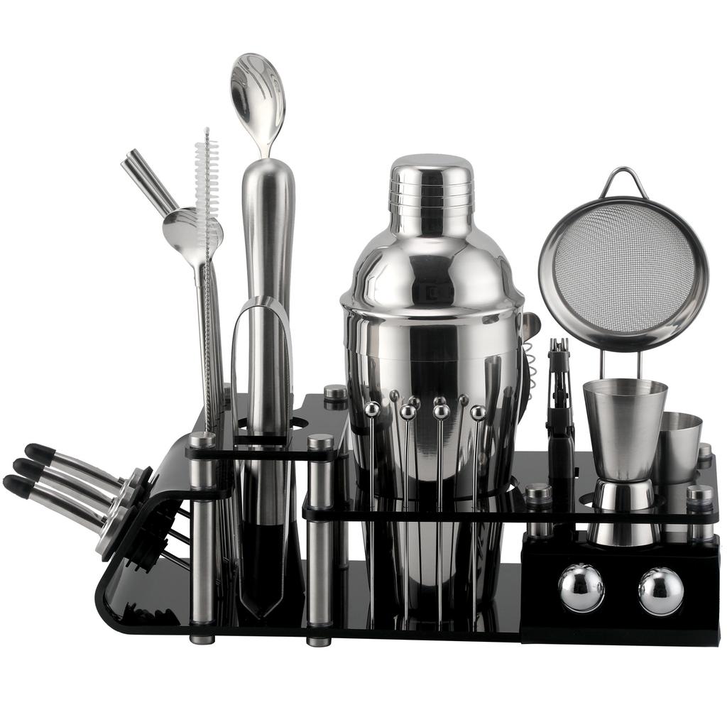 Cruiser Bartender 24-Piece Set, Shaker Glass, Mixing Glass, Cocktail Bar Tools, Wine Set, Bartender Set