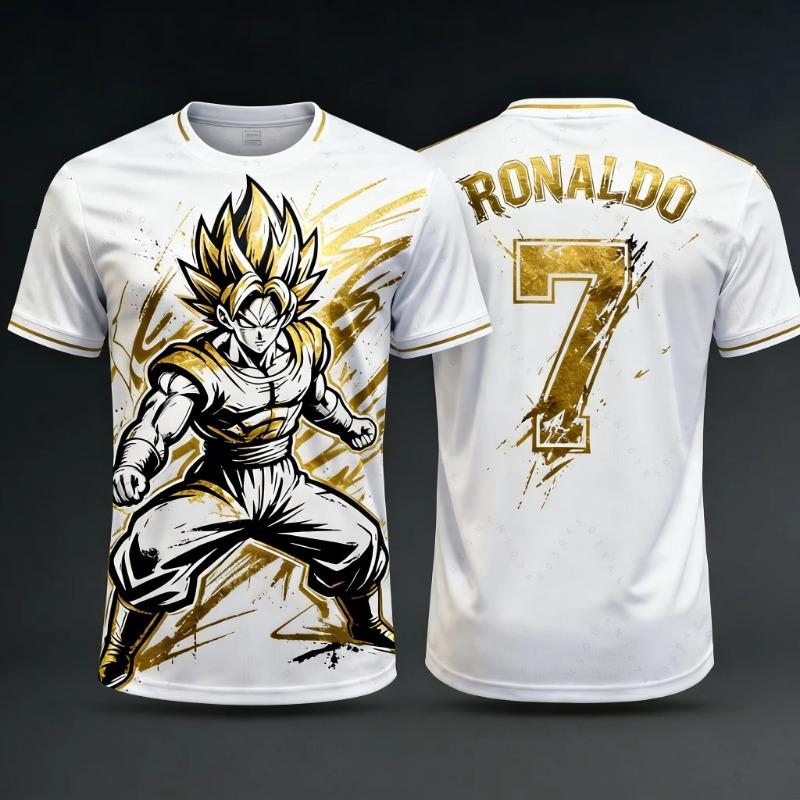 2026 Hot Japanese Anime Dragon Ball Z Majin Buu Specially Made Football Jersey T-Shirt Adult Men's