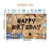 Magic Wizard Happy Birthday Sign Banner Wizard Birthday Party Backdrop Magical Wizard Bday Party Supplies Decoration Boys Girls