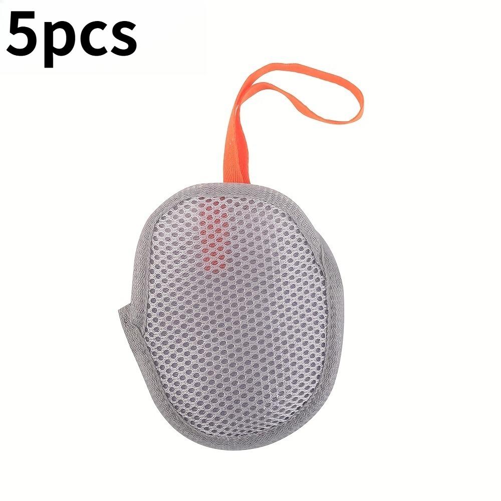 

5 шт. сетчатый мешочек для мыла, пенообразующая сетка, двусторонний, для замачивания мыла, сетка для замачивания в ванной, для умывания лица, очищающая пенообразующая сетчатая сумка 5pcs серый