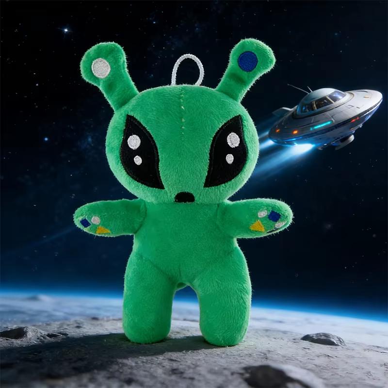 15/35cm Kawaii Alien Vert Peluche Jouet Anime Tentacule Corne Monstres Aliens Dessin Animé Anime Figure Accessoires Poupée Enfant Sommeil Câlin Cadeau