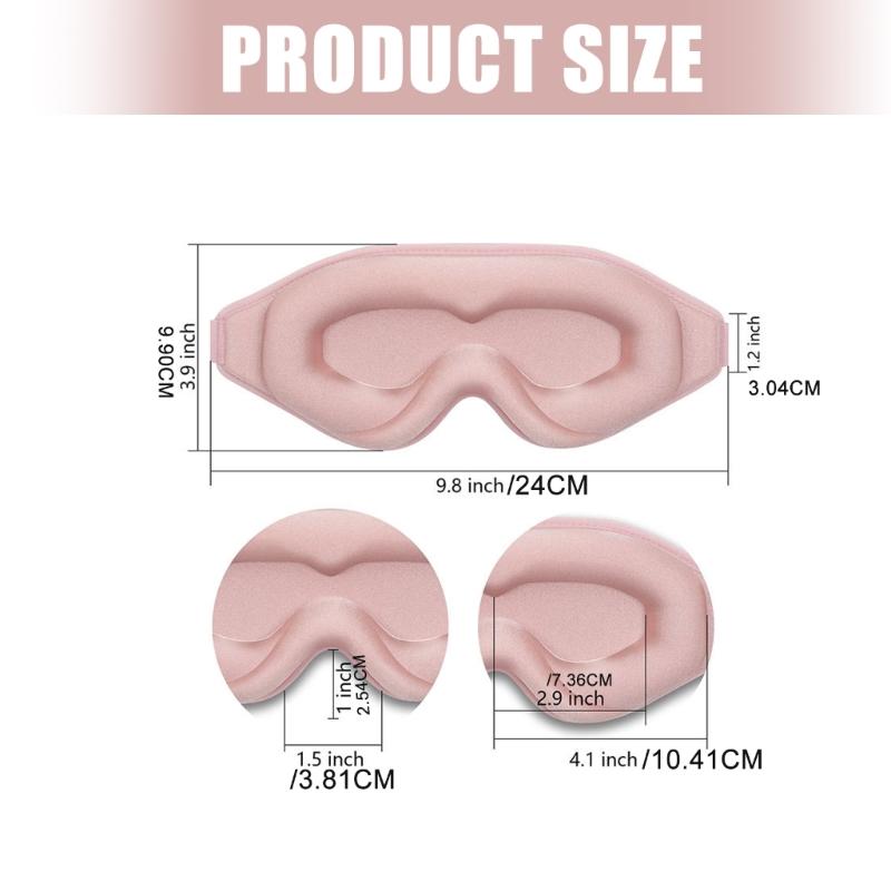 Premium Memory Foam Eye Masks With Full Coverage 3D Design Blocks 99% Light Ideal For Long Flight And Sensitive Sleepers