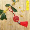 Wooden Tassel Keychain Ornament for Spring Festival - Car Hanging Decoration for Wealth & Prosperity