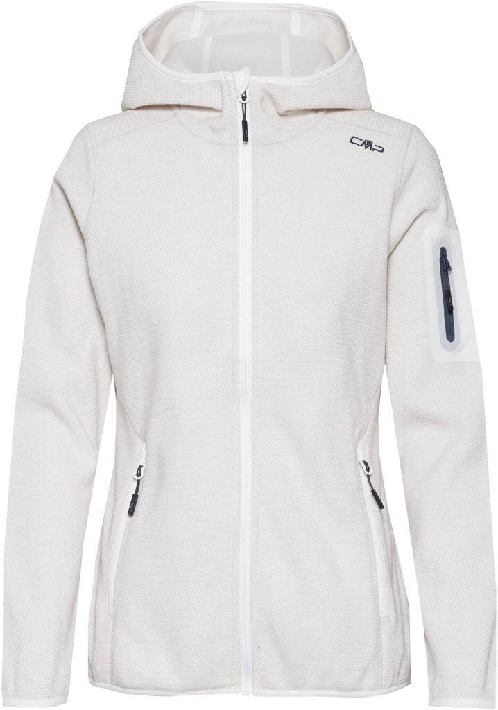 Куртка CMP Woman Fleece Jacket Fix Hood (3H19826) Jacket Knit-Tech Melange Hoody gesso-vaniglia