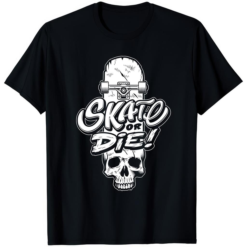Skate Or Die Retro Skateboarding Streetwear 80s Board Culture T Shirt