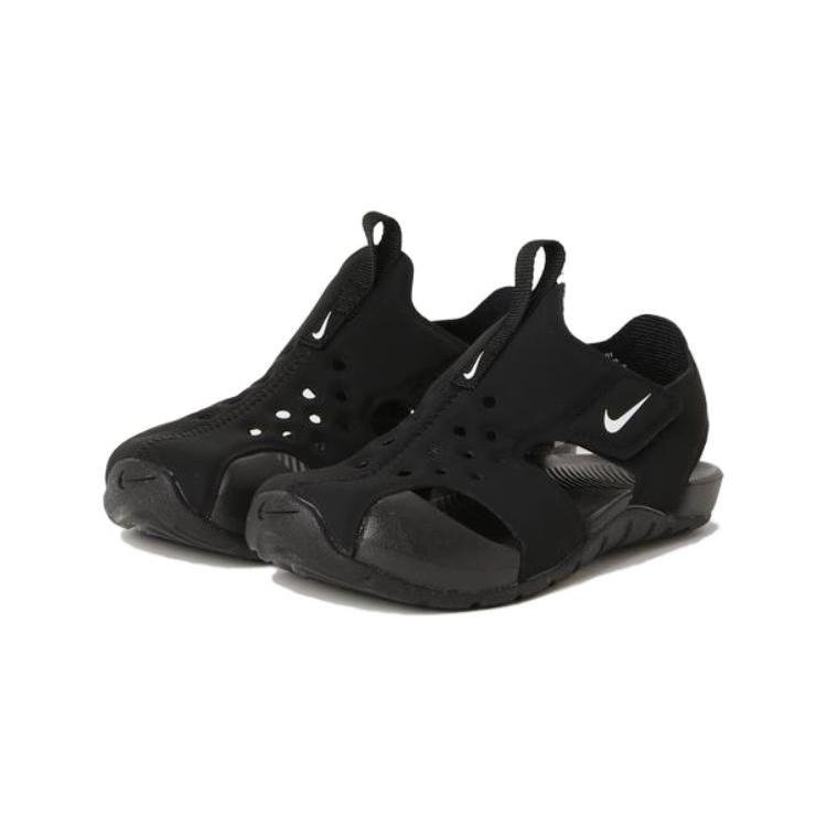 Nike Sunray Protect 2 Sandals Slip Resistant Abrasion Resistant Children's Sandals Black Children Aged 3 7 Years Old 943826-001