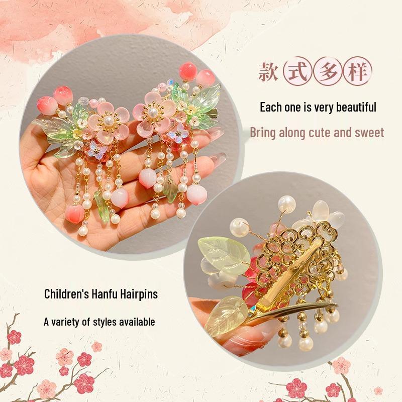 Ancient Style Hanfu Hair Accessories: Super Fairy Princess Tassel Hairpins for Girls & Women