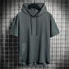Men's Trendy Summer Hooded Short Sleeve T-Shirt for Casual Outdoor Sports