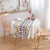 1pc Vintage Blue & Pearl White Floral Tablecloth Boho Tablecloths Round Cover for Indoor/Outdoor Dining, Perfect for Everyday Meals & Home Decor