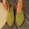 Women's Solid Color Mesh Flat Shoes, Shallow Mouthed Lightweight Soft Sole Casual Shoes, Breathable Low Top Shoes