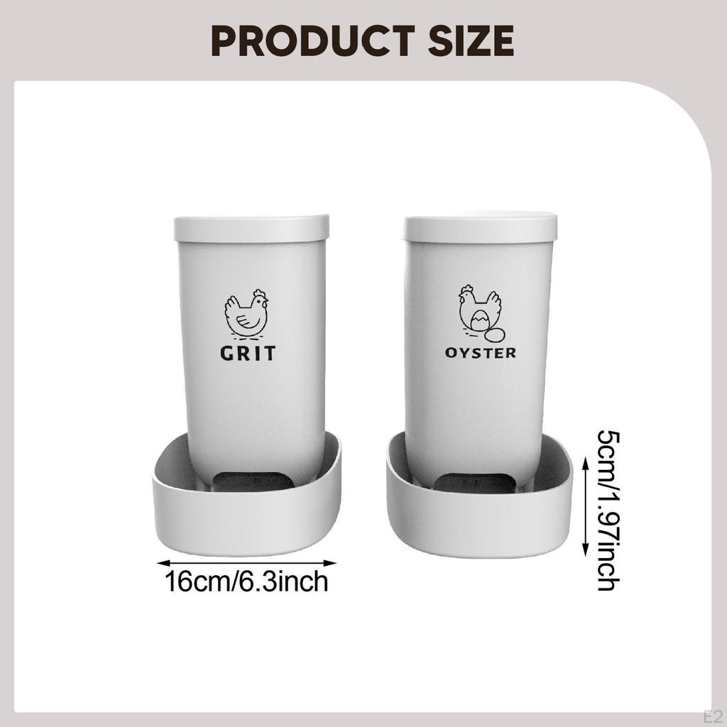 2Pcs Chick Feeders Chicken Feeder Duck Container Leakproof Coop Accessories Quail Bird Automatic Hen