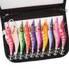 Fishing Lure Set: Luminous Squid Hooks & Wooden Shrimp Bait (3.0#-3.5#)
