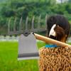 Yousheng 2-in-1 Weeding Rake Garden Hoe And Rake Heavy Duty Hand Weeder Gardening Hoe for Weeding Soil Loosening Landscaping