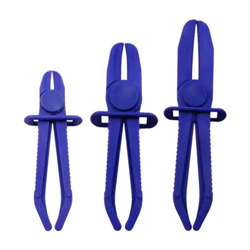 Hose Clamp Plier Tool Set, Hands Free Nylon Brake Fuel Water Line Clamp Pliers, Universal Auto Repair Tools for Car Pipeline Maintenance
