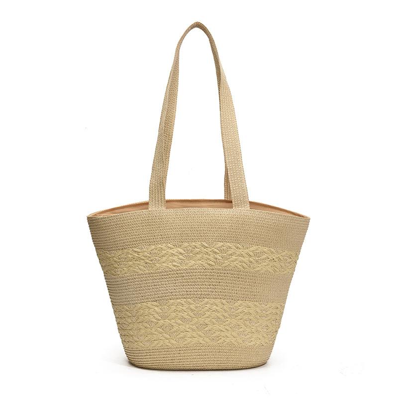 

Новый продукт Досуг Отпуск Этнический стиль Плетеная соломенная сумка-тоут Большая вместимость Нишевая сумка через плечо Женская