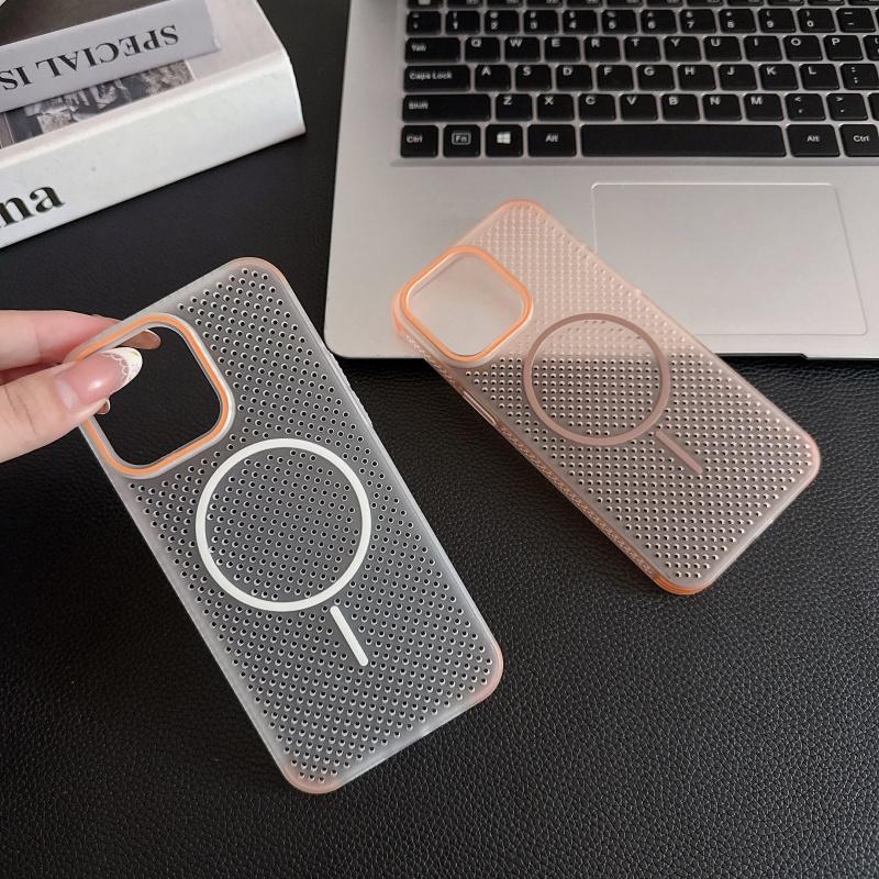 Hot Matte Heat Dissipation Magnetic Phone Case for iPhone 17 12 13 14 15 16 Pro Max Wireless Charging Hard PC Protective Cover
