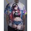 Men's T-shirt Cartoon Sexy Girl Graphic T Shirts Summer Fashion Casual Streetwear 3D Printing Hip Hop Unisex Top Tees
