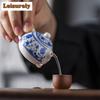 20ml Fingertip Blue And White Mini Teapot Tea Play Toys Small Tea Table Tea Pet Ornament Pocket Teaset Tea Ceremony Accessories
