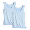 Women's Solid Color Tank Top Seamless Silk Undershirt Sleeveless Shirt