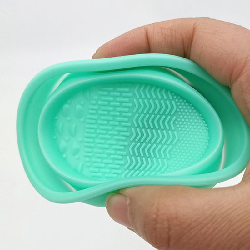 Soft Silicone Makeup Brush Cleaner Folding Powder Puff Cleaning Bowl Eyeshadow Brushes Wash Clean Mat Beauty Tools Scrubber Box