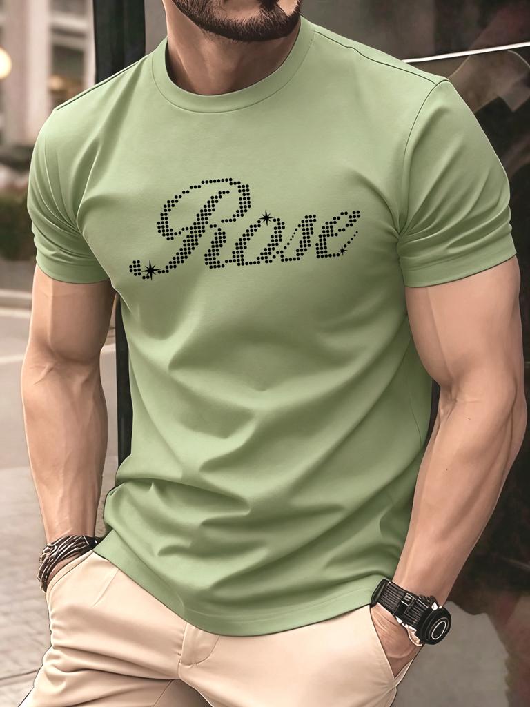 Letters Composed Of Diamond Patterns Design Men T Shirts Fashion TShirt Cotton Casual Clothing Summer Loose Unisex Streetwear