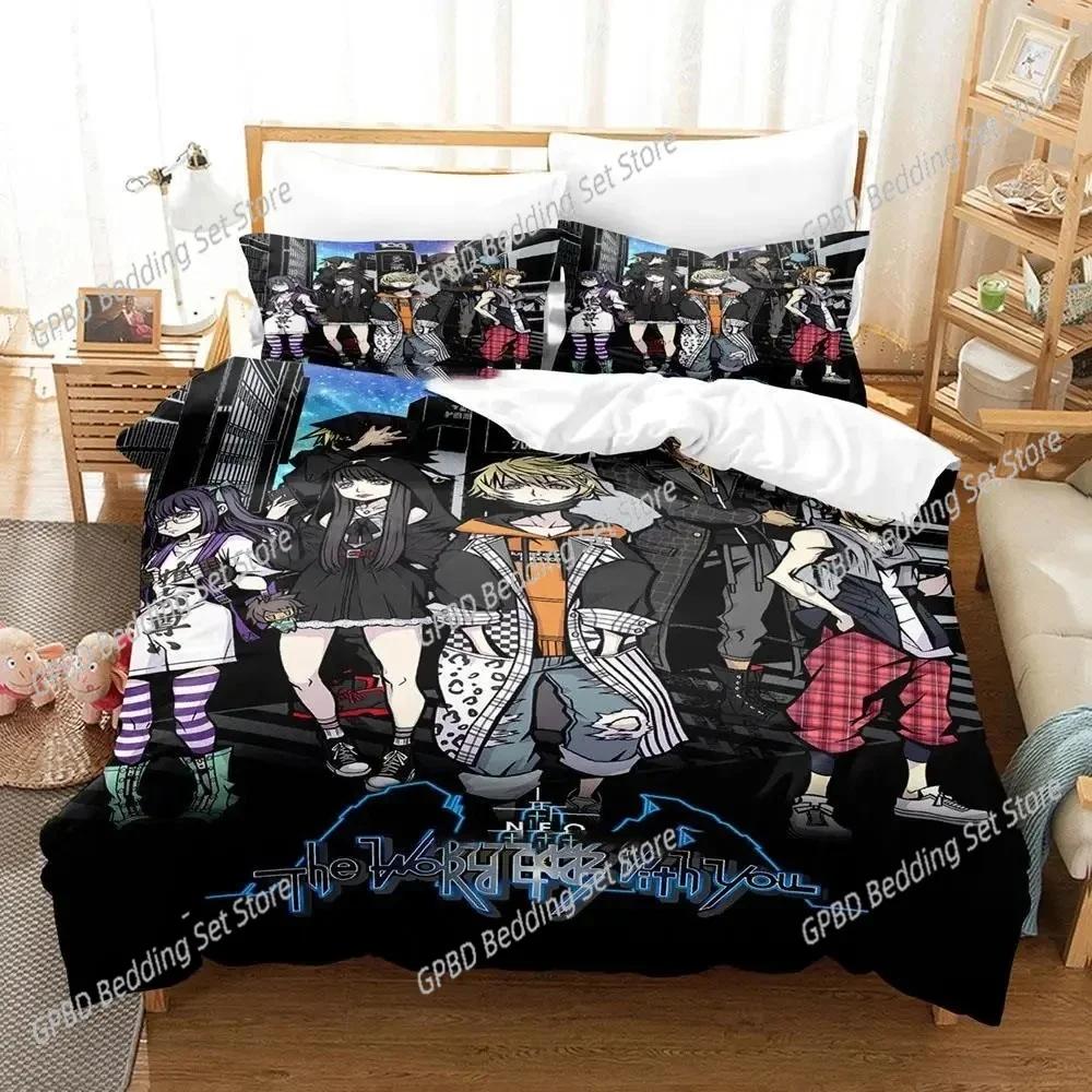 3D Print Neku Sakuraba World Ends Bedding Set Bedroom Soft Modern Bedspreads Comefortable Duvet Cover Quilt Cover And Pillowcase