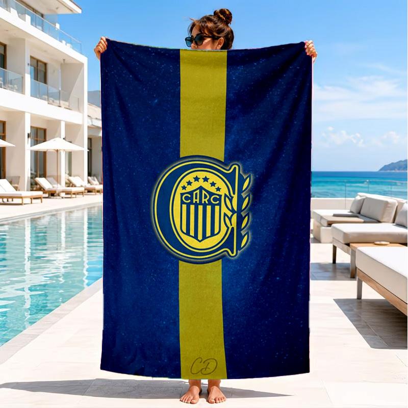 Rosario Central Crest Beach Towel, Quick-drying, Easy to Care for, Suitable for Both Fitness and Beach Vacations,Sports Essential