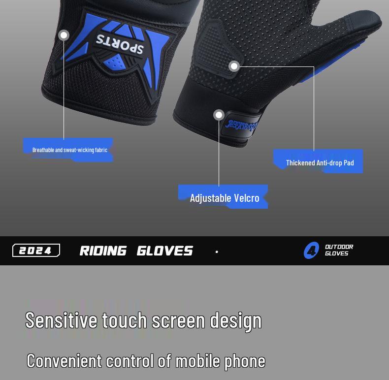 Windproof Winter Motorcycle Gloves - Touchscreen, Anti-Slip, Splash-Proof for Men & Women