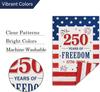 Louise Maelys 250th Anniversary Garden Flag 12x18 Inch, 250 Years American Patriotic USA Yard Banner Sign Double Sided, Comm