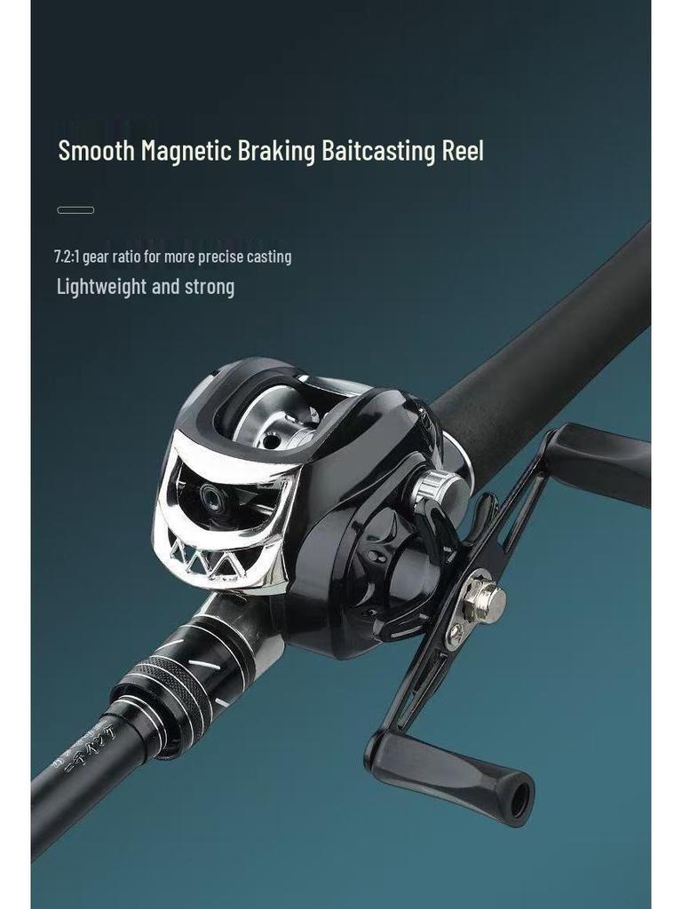 Portable Carbon Fiber Telescopic Mini Lure Rod & Baitcasting Reel Set for Long Cast