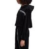 adidas Originals Clover Logo Print Cropped Hoodie Women Tops Black GI1117